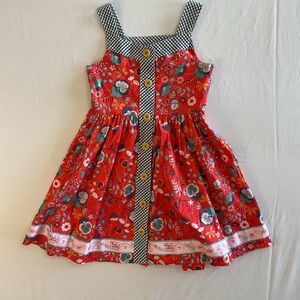 Matilda Jane Girls Floral Red dress Size 8